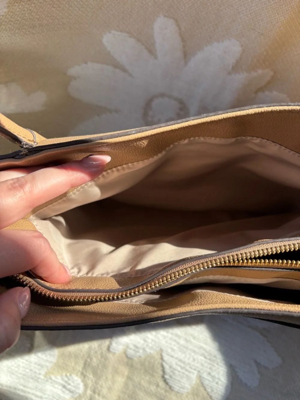 Nine West Camel/Tan Shoulder Tote - Picture 7 of 11